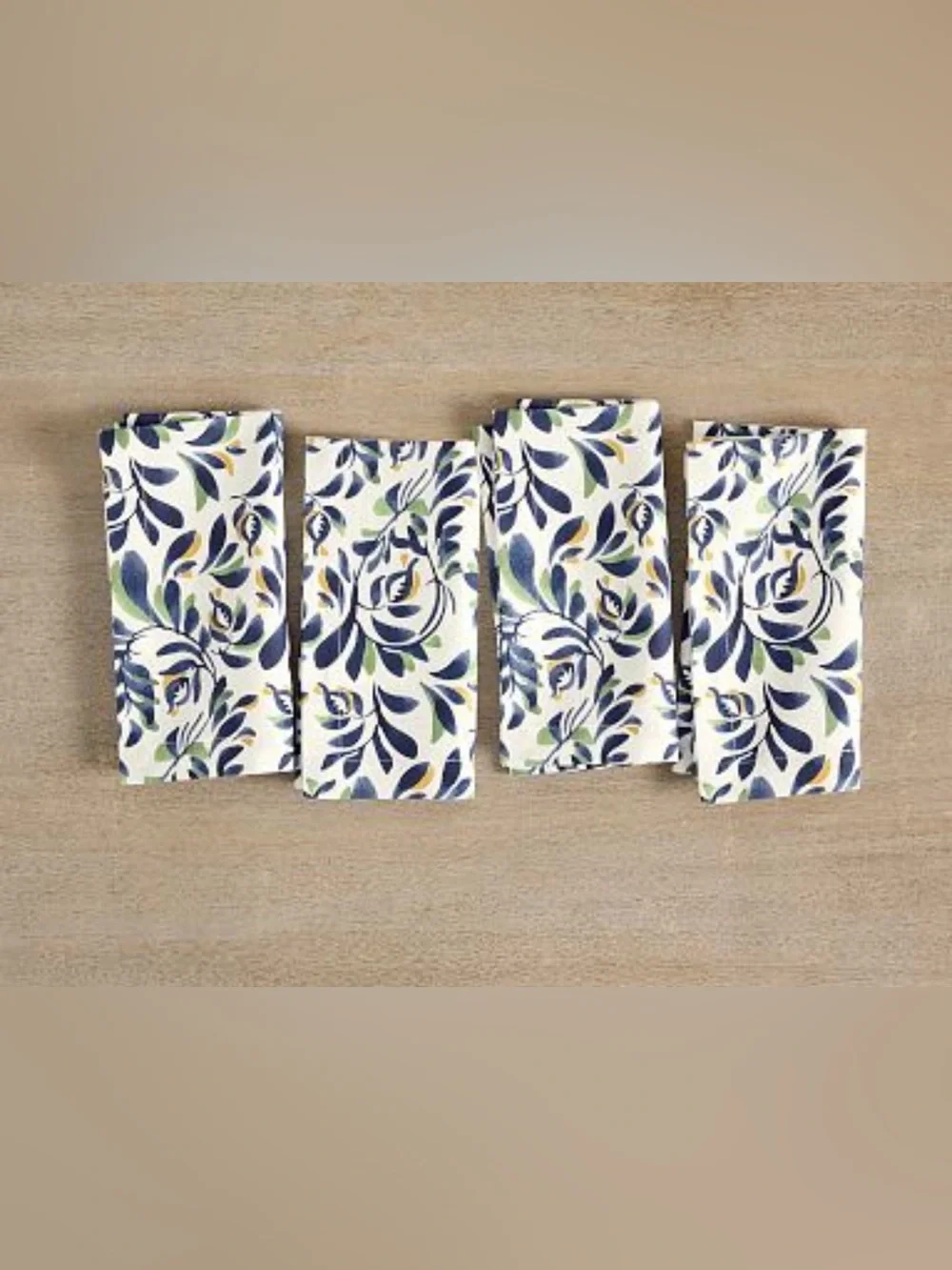 Pottery Barn Puebla Organic Cotton Napkin ~ Set of 4